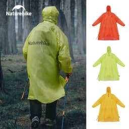 Naturehike Rain Jacket Waterproof 3 in 1 Multifunction Raincoat 210T 20D Canopy Rainwear Camping Mat Windbreaker Bike Poncho