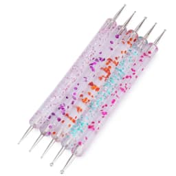 5Pcs Nail Art Dotting Pen Set Dual-Ended Manicure Tools for Painting Rhinestone Placement Drawing Design Kit