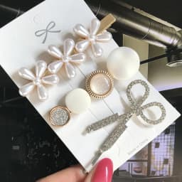 New Fashion 3/4pcs Set Pearl Hair Clip For Women Korean Hairpin Geometric Crystal Hair Barrettes Girl Hair Accessories Hairgrip