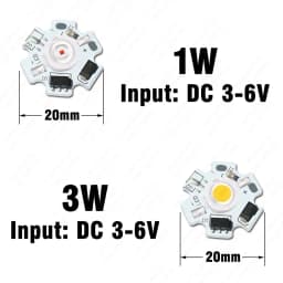 1W 3W 5W Driverless LED COB Chip White Red Green Blue Yellow Purple Full Spectrum 3-6V 8-12V 12-24V 1 3 5 W Watt Light Beads