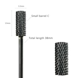 HYTOOS Barrel Nail Drill Bits 3/32" Carbide Nail Bit Rotary Manicure Cutters Nails Accessories Gel Removal Milling Cutter Tool