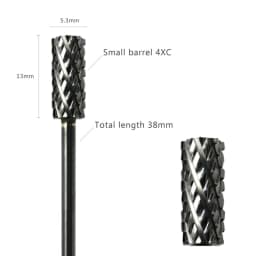 HYTOOS Barrel Nail Drill Bits 3/32" Carbide Nail Bit Rotary Manicure Cutters Nails Accessories Gel Removal Milling Cutter Tool