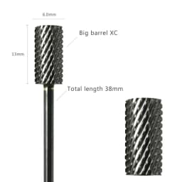 HYTOOS Barrel Nail Drill Bits 3/32" Carbide Nail Bit Rotary Manicure Cutters Nails Accessories Gel Removal Milling Cutter Tool