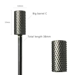 HYTOOS Barrel Nail Drill Bits 3/32" Carbide Nail Bit Rotary Manicure Cutters Nails Accessories Gel Removal Milling Cutter Tool