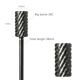 HYTOOS Barrel Nail Drill Bits 3/32" Carbide Nail Bit Rotary Manicure Cutters Nails Accessories Gel Removal Milling Cutter Tool