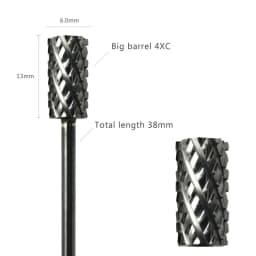 HYTOOS Barrel Nail Drill Bits 3/32" Carbide Nail Bit Rotary Manicure Cutters Nails Accessories Gel Removal Milling Cutter Tool
