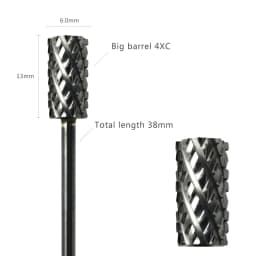 HYTOOS Barrel Nail Drill Bits 3/32" Carbide Nail Bit Rotary Manicure Cutters Nails Accessories Gel Removal Milling Cutter Tool
