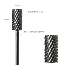 HYTOOS Barrel Nail Drill Bits 3/32" Carbide Nail Bit Rotary Manicure Cutters Nails Accessories Gel Removal Milling Cutter Tool