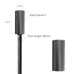 HYTOOS Barrel Nail Drill Bits 3/32" Carbide Nail Bit Rotary Manicure Cutters Nails Accessories Gel Removal Milling Cutter Tool