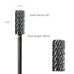 HYTOOS Barrel Nail Drill Bits 3/32" Carbide Nail Bit Rotary Manicure Cutters Nails Accessories Gel Removal Milling Cutter Tool