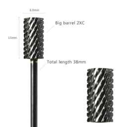 HYTOOS Barrel Nail Drill Bits 3/32" Carbide Nail Bit Rotary Manicure Cutters Nails Accessories Gel Removal Milling Cutter Tool