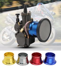 ZSDTRP Universal 50mm Mushroom Head Motorcycle Carburetor Air Filter With Mesh Cleaner Intake Pipe Modified Scooter