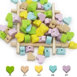 Cute-Idea 10PCs Heart Teether Pacifier Pendants Accessories Chain BPA Free Chewable Teething Soft Baby Product Food Grade