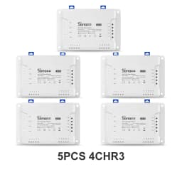 SONOFF-WiFi Smart Switch Module, Voice Control, Interlock Inching Mode via eWeLink App, Support Alexa and Google, 4CHR3/4CHPROR3