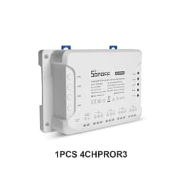 SONOFF-WiFi Smart Switch Module, Voice Control, Interlock Inching Mode via eWeLink App, Support Alexa and Google, 4CHR3/4CHPROR3
