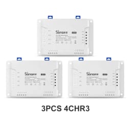 SONOFF-WiFi Smart Switch Module, Voice Control, Interlock Inching Mode via eWeLink App, Support Alexa and Google, 4CHR3/4CHPROR3