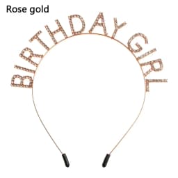 Fashion Sweet Birthday Girl Headband Metal Alloy Rhinestone Birthday Party Tiara Hair Hoop Princess Crown Women Headwear