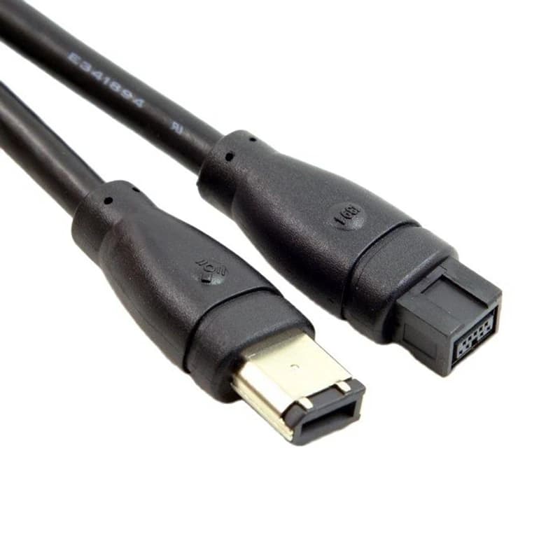 9 PIN / 6 PIN BETA FireWire 800 1394 FireWire 400 9-6 Cable IEEE 1394B 1.8m 6FT 180cm Black 3m 5m