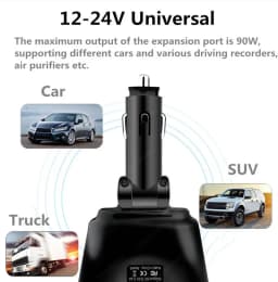 3.1A Dual USB Car Charger 2 Port LCD Display 12-24V Cigarette Socket Lighter Fast Car Charger Power Adapter Car Styling