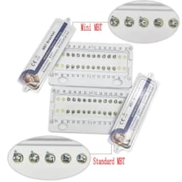 10Packs Dental Orthodontic Metal Bracket Braces Dental Mini Roth/MBT Bracket 022"/018" Slot with Hook