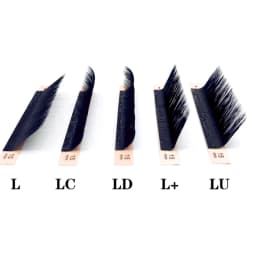 L/L+/LC/LD/LU Curl Mink Eyelash Extension Matte Black 8-15mm 16 Rows Mix Individual False Eyelashes OEM L N Makeup Eye Lashes