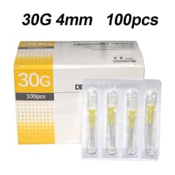 100 pieces, 30G * 4mm ,30G * 13mm , 30G * 25mm , micro-plastic injection cosmetic sterile needle surgical tool
