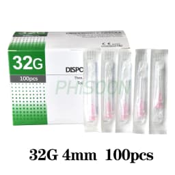 100 pieces, 30G * 4mm ,30G * 13mm , 30G * 25mm , micro-plastic injection cosmetic sterile needle surgical tool