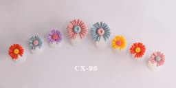8Pcs Candy Silicone Toe Separator Foot Finger Divider Form Manicure Pedicure Care Nail Art Tool Daisy Flower Holder Accessory
