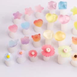 8Pcs Candy Silicone Toe Separator Foot Finger Divider Form Manicure Pedicure Care Nail Art Tool Daisy Flower Holder Accessory