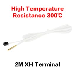 3D printer 3d parts HT-100K ntc thermistor Temperature Sensor 100K Ohm NTC 3950 with Cable for High Temperature Filament 1/2M