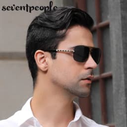 Vintage Square Sunglasses Men Luxury Brand Designer Metal Frames Sun Glasses for Male Fashion Rectangular Sunglass Gafas De Sol