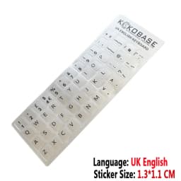 SR Matte Silver Keyboard Stickers English French Russian Italian German Arabic Spanish Thai Portugal Turkish Laptop Accessories