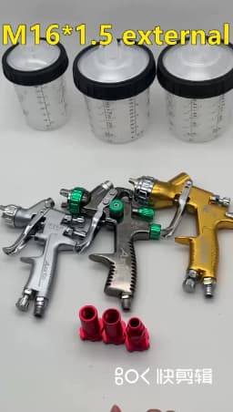 New Spray Gun Cup Adapter Paint Spray Gun Connector For Spray Paint Gun Disposable Measuring Cup Red Quick Connector