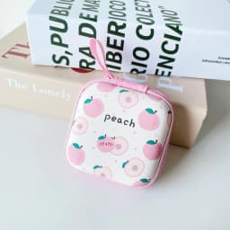 Cartoon Mini Zipper Hard Headphone Holder Case Portable Earbuds Pouch Box Earphone Storage Bag Protective USB Cable Organizer