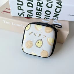 Cartoon Mini Zipper Hard Headphone Holder Case Portable Earbuds Pouch Box Earphone Storage Bag Protective USB Cable Organizer