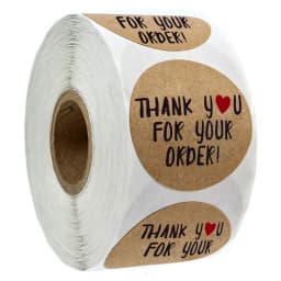 50-500pcs thank you for your order sticker white labels sticker Heart Thanks for Shopping Small Shop Local Handmade sticker