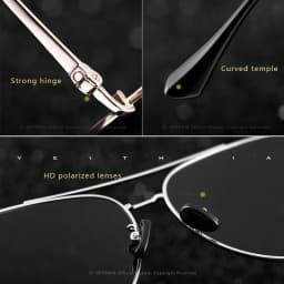 VEITHDIA Brand Sunglasses Classic Fashion Men Women Polarized Mirror UV400 Lens Outdoor Eyewear Accessories For Male/Female 8259