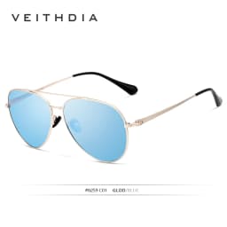 VEITHDIA Brand Sunglasses Classic Fashion Men Women Polarized Mirror UV400 Lens Outdoor Eyewear Accessories For Male/Female 8259