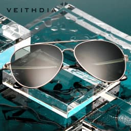 VEITHDIA Brand Sunglasses Classic Fashion Men Women Polarized Mirror UV400 Lens Outdoor Eyewear Accessories For Male/Female 8259
