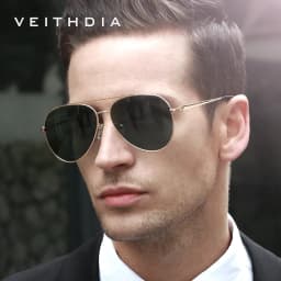 VEITHDIA Brand Sunglasses Classic Fashion Men Women Polarized Mirror UV400 Lens Outdoor Eyewear Accessories For Male/Female 8259