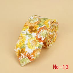 Brand New Floral Tie for Men's Narrow Casual Mens Ties for Wedding Party Flower Skinny Neckties for Women Printed Male Neck Ties