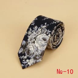 Brand New Floral Tie for Men's Narrow Casual Mens Ties for Wedding Party Flower Skinny Neckties for Women Printed Male Neck Ties
