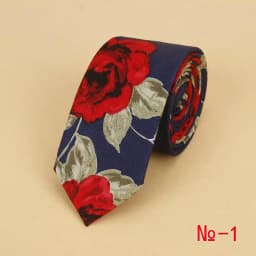 Brand New Floral Tie for Men's Narrow Casual Mens Ties for Wedding Party Flower Skinny Neckties for Women Printed Male Neck Ties