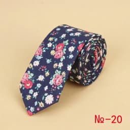 Brand New Floral Tie for Men's Narrow Casual Mens Ties for Wedding Party Flower Skinny Neckties for Women Printed Male Neck Ties