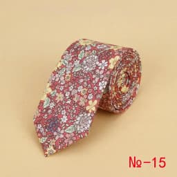 Brand New Floral Tie for Men's Narrow Casual Mens Ties for Wedding Party Flower Skinny Neckties for Women Printed Male Neck Ties