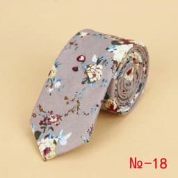 Brand New Floral Tie for Men's Narrow Casual Mens Ties for Wedding Party Flower Skinny Neckties for Women Printed Male Neck Ties