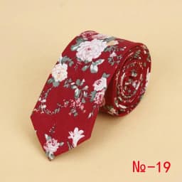 Brand New Floral Tie for Men's Narrow Casual Mens Ties for Wedding Party Flower Skinny Neckties for Women Printed Male Neck Ties