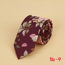 Brand New Floral Tie for Men's Narrow Casual Mens Ties for Wedding Party Flower Skinny Neckties for Women Printed Male Neck Ties