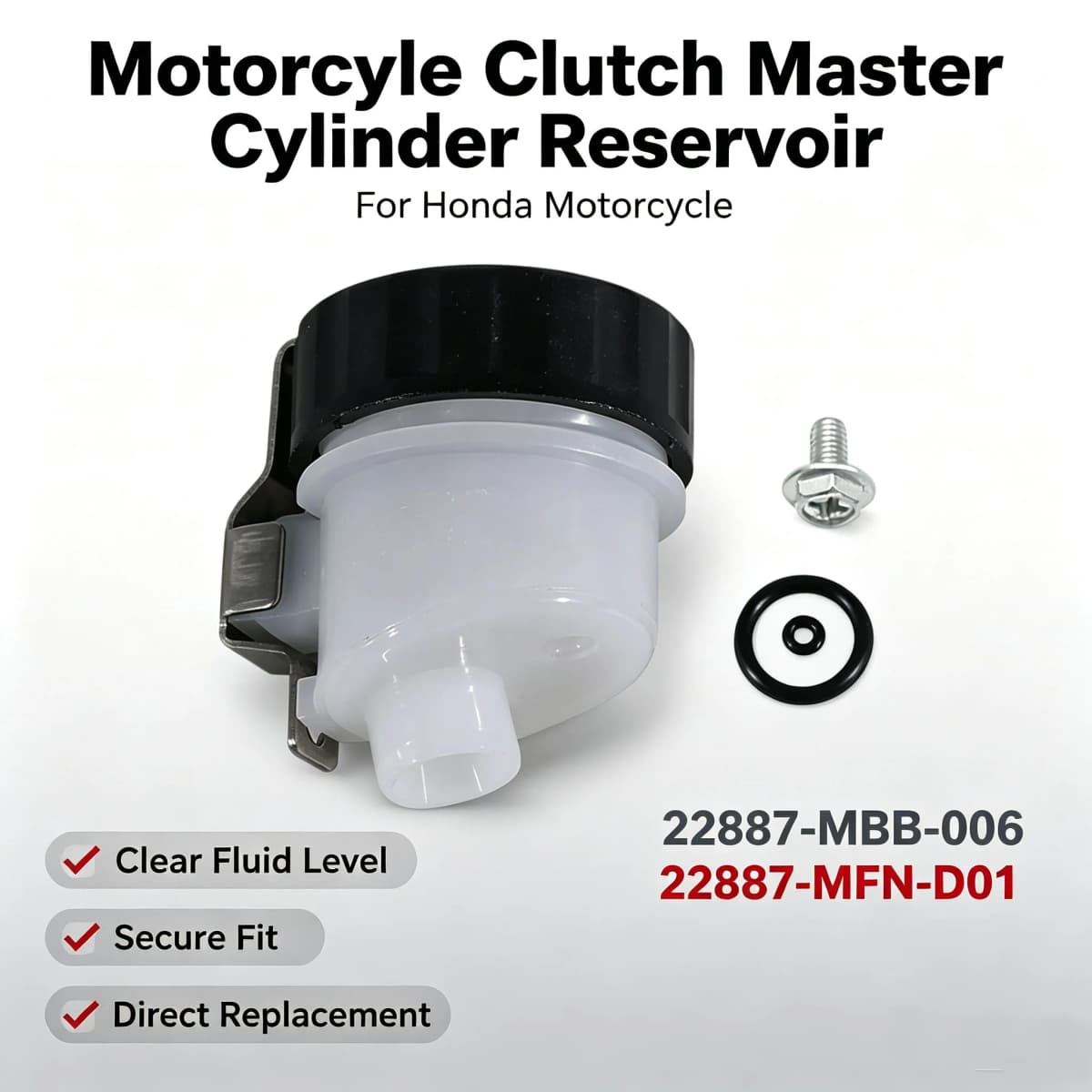 Clutch Fluid Oil Cylinder Reservoir Cup For Honda CBR1000 CBR1000RR VTR1000 VTR1000F RVT1000R RC51 CB1000 GSXR1000 22887-MBB-006