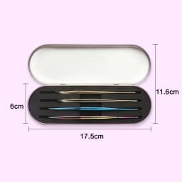 4 Slots Eyelashes Tweezers Box Exquisite Tinplate Storage Protection Box Eyelash Extension Tools Lash Extension Beauty Makeup